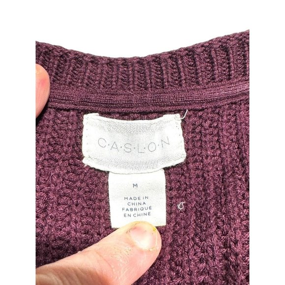 Caslon Red Tunic Length Sweater Size Medium - Picture 2 of 7